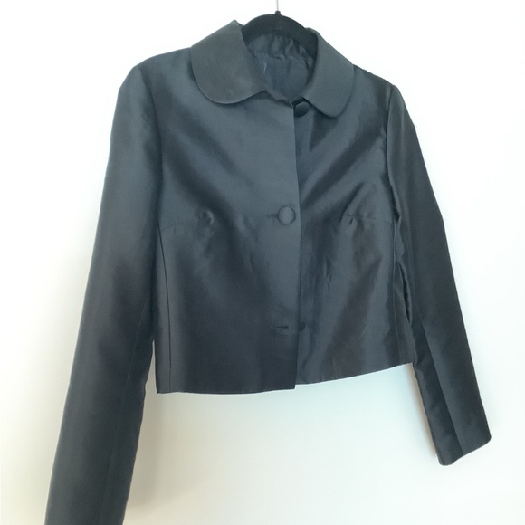 Wool Silk Cropped Jacket - Picture 2 of 11